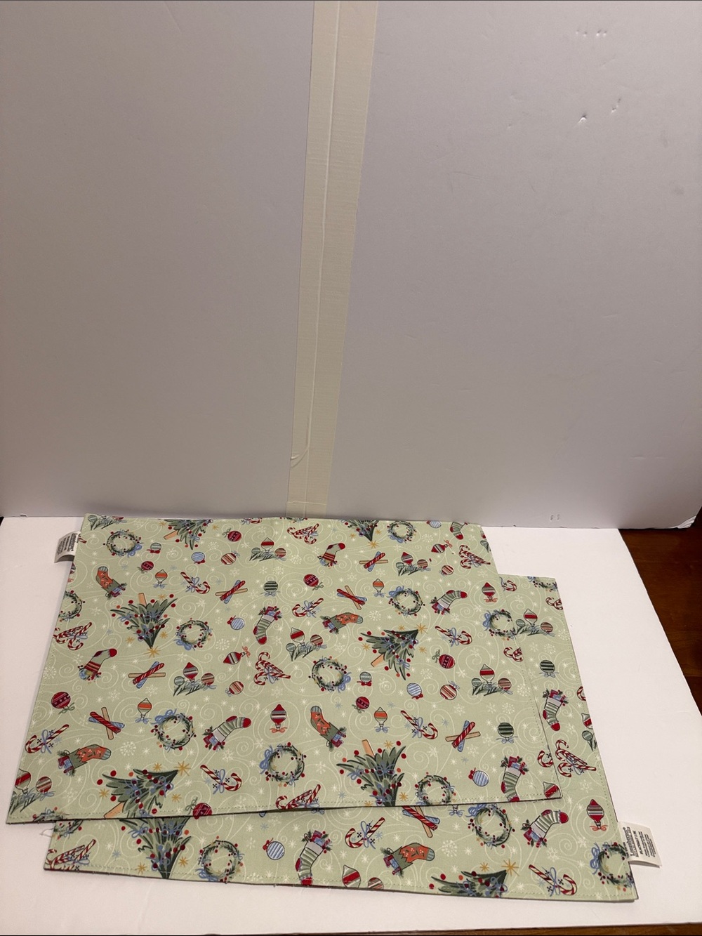 Longaberger Red Green Patterned Kitchen Placemat Set - 2 Pack - Picture 6 of 16